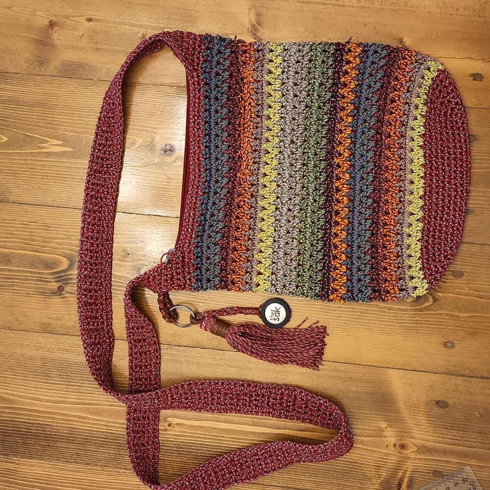 The Sak Crochet Multi Color Crossbody Bag Gem